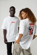 Fish Oversize Beyaz T-Shirt
