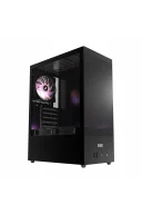 HC310 600W RGB Mesh Micro ATX Mini Tower Siyah Gaming Oyuncu Kasa