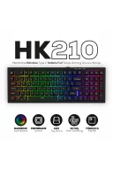 HK210 Membrane Rainbow Type C Kablolu Siyah Full Türkçe Gaming Oyuncu Klavye