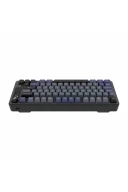 HK255 Membrane LCD RGB Kablosuz/Bluetooth Gri Mor %75 Türkçe Gaming Oyuncu Klavye