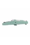 HK255 Membrane LCD RGB Kablosuz/Bluetooth Gri Yeşil %75 Türkçe Gaming Oyuncu Klavye
