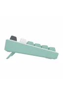 HK255 Membrane LCD RGB Kablosuz/Bluetooth Gri Yeşil %75 Türkçe Gaming Oyuncu Klavye