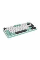 HK255 Membrane LCD RGB Kablosuz/Bluetooth Gri Yeşil %75 Türkçe Gaming Oyuncu Klavye