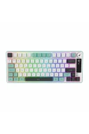 HK255 Membrane LCD RGB Kablosuz/Bluetooth Gri Yeşil %75 Türkçe Gaming Oyuncu Klavye