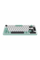 HK255 Membrane LCD RGB Kablosuz/Bluetooth Gri Yeşil %75 Türkçe Gaming Oyuncu Klavye