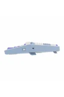 HK255 Membrane LCD RGB Kablosuz/Bluetooth Mavi Mor %75 Türkçe Gaming Oyuncu Klavye