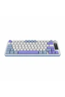 HK255 Membrane LCD RGB Kablosuz/Bluetooth Mavi Mor %75 Türkçe Gaming Oyuncu Klavye