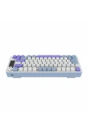 HK255 Membrane LCD RGB Kablosuz/Bluetooth Mavi Mor %75 Türkçe Gaming Oyuncu Klavye