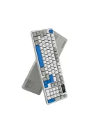 HK258 Membrane LCD RGB Kablosuz/Bluetooth Beyaz Mavi Full Türkçe Gaming Oyuncu Klavye