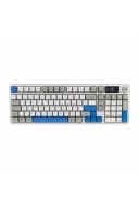 HK258 Membrane LCD RGB Kablosuz/Bluetooth Beyaz Mavi Full Türkçe Gaming Oyuncu Klavye