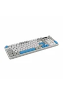 HK258 Membrane LCD RGB Kablosuz/Bluetooth Beyaz Mavi Full Türkçe Gaming Oyuncu Klavye