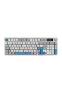HK258 Membrane LCD RGB Kablosuz/Bluetooth Beyaz Mavi Full Türkçe Gaming Oyuncu Klavye