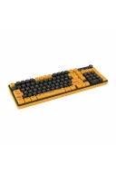 HK258 Membrane LCD RGB Kablosuz/Bluetooth Cyber Sarı Siyah Full Türkçe Gaming Oyuncu Klavye