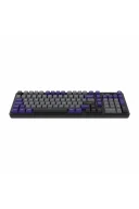 HK258 Membrane LCD RGB Kablosuz/Bluetooth Gri Mor Full Türkçe Gaming Oyuncu Klavye