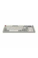 HK258 Membrane LCD RGB Kablosuz/Bluetooth Kırmızı Haki Full Türkçe Gaming Oyuncu Klavye