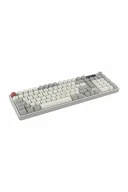 HK258 Membrane LCD RGB Kablosuz/Bluetooth Kırmızı Haki Full Türkçe Gaming Oyuncu Klavye