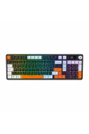 HK258 Membrane LCD RGB Kablosuz/Bluetooth Siyah Turuncu Full Türkçe Gaming Oyuncu Oyuncu Klavye