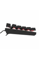 HK410 Mekanik Kırmızı Switch 19 Mod RGB Kablolu Siyah TKL Türkçe Gaming Klavye