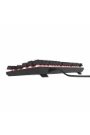 HK410 Mekanik Kırmızı Switch 19 Mod RGB Kablolu Siyah TKL Türkçe Gaming Klavye