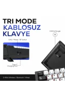 HK540 Mekanik Prelubed Switch Hot Swap RGB Tri-Mode Kablosuz/Bluetooth %65 Full Türkçe Gaming Klavye