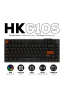 HK610S Manyetik Switch RGB 8K Hz Hot Swap Tri-Mode Kablosuz/Bluetooth %75 Gaming Klavye