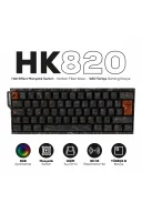 HK820 Hall Effect Manyetik Switch Rapid Trigger RGB 8k Hz 0.1 Ms Kablolu %60 Gaming Klavye