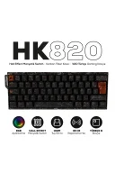 HK820 Hall Effect Manyetik Switch Rapid Trigger RGB 8k Hz 0.1 Ms Kablolu %60 Gaming Klavye