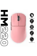 HM220 1K Hz 12000 DPI PixArt 3311 Tri-Mode Kablosuz/Bluetooth Pembe Gaming Oyuncu Mouse