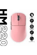 HM220 1K Hz 12000 DPI Tri-Mode Kablosuz/Bluetooth Pembe Gaming Oyuncu Mouse