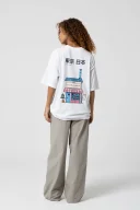 Japan House Oversize Beyaz T-Shirt