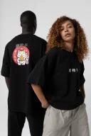 Noodle Oversize Siyah T-Shirt