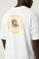 Tropical Oversize Beyaz T-Shirt