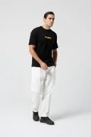 Tropical Oversize Siyah T-Shirt