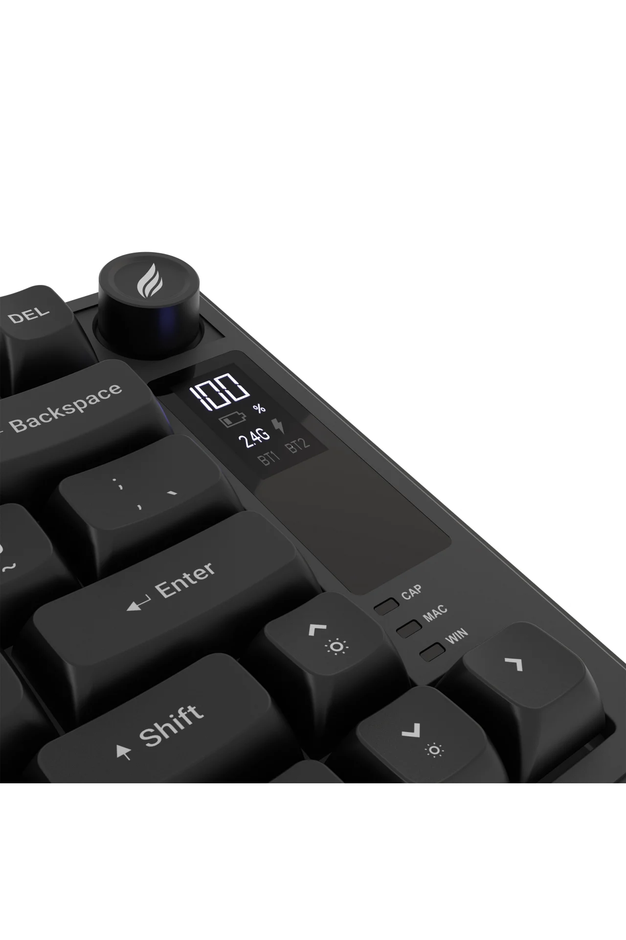 HK255 Membrane LCD RGB Kablosuz/Bluetooth Siyah %75 Türkçe Gaming Oyuncu Klavye