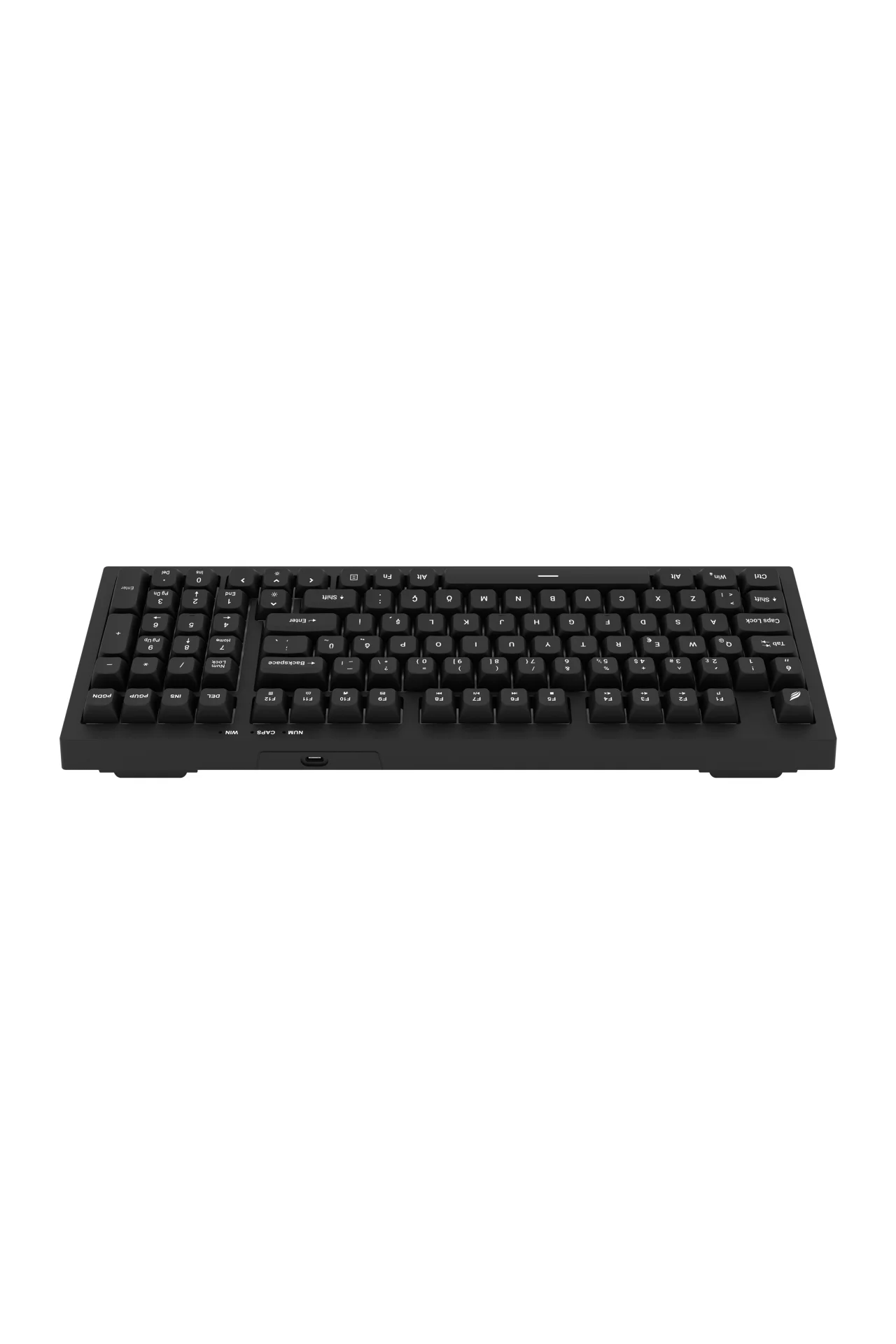 HK210 Membrane Rainbow Type C Kablolu Siyah Full Türkçe Gaming Oyuncu Klavye