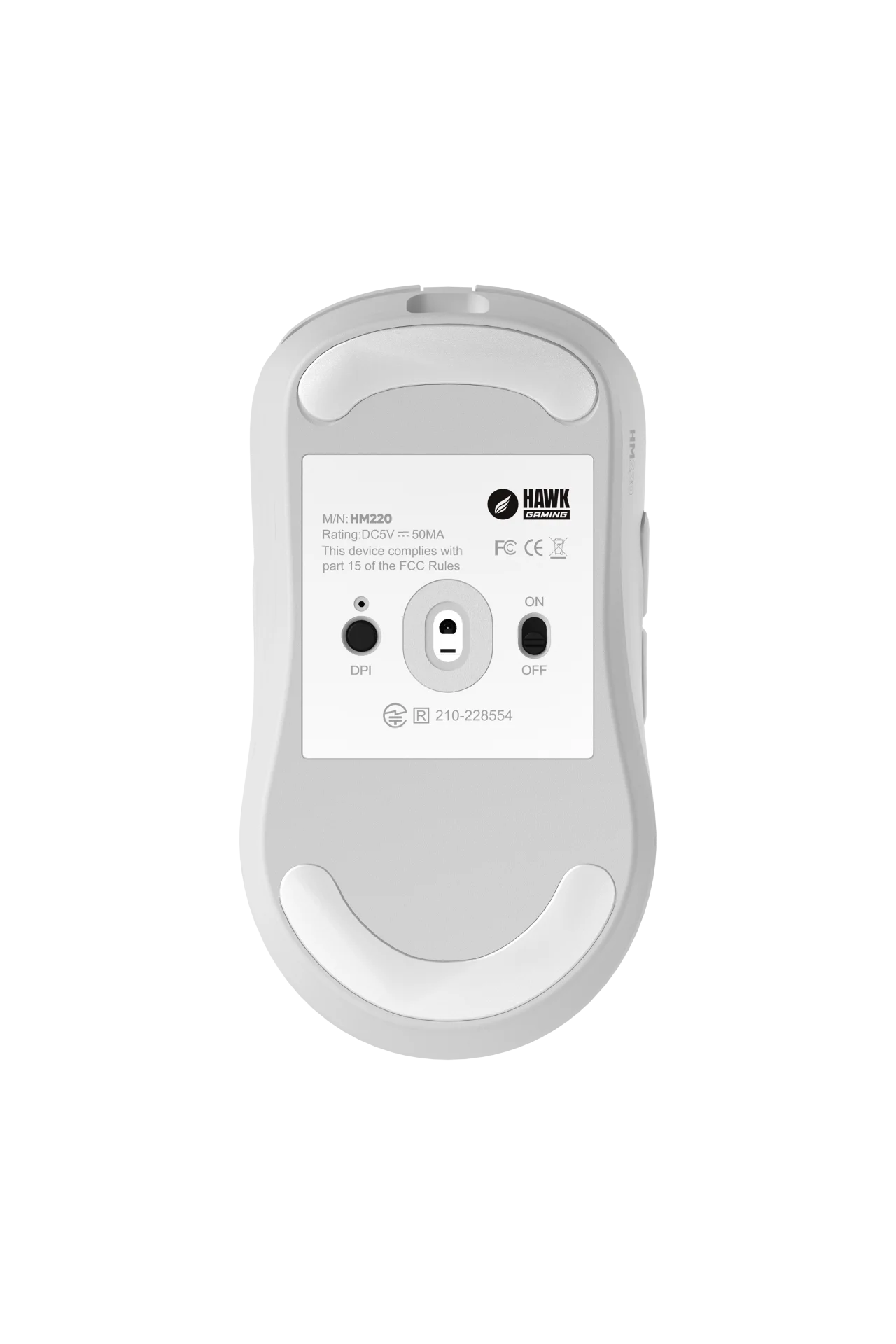 HM220 1K Hz 12000 DPI Tri-Mode Kablosuz/Bluetooth Beyaz Gaming Oyuncu Mouse