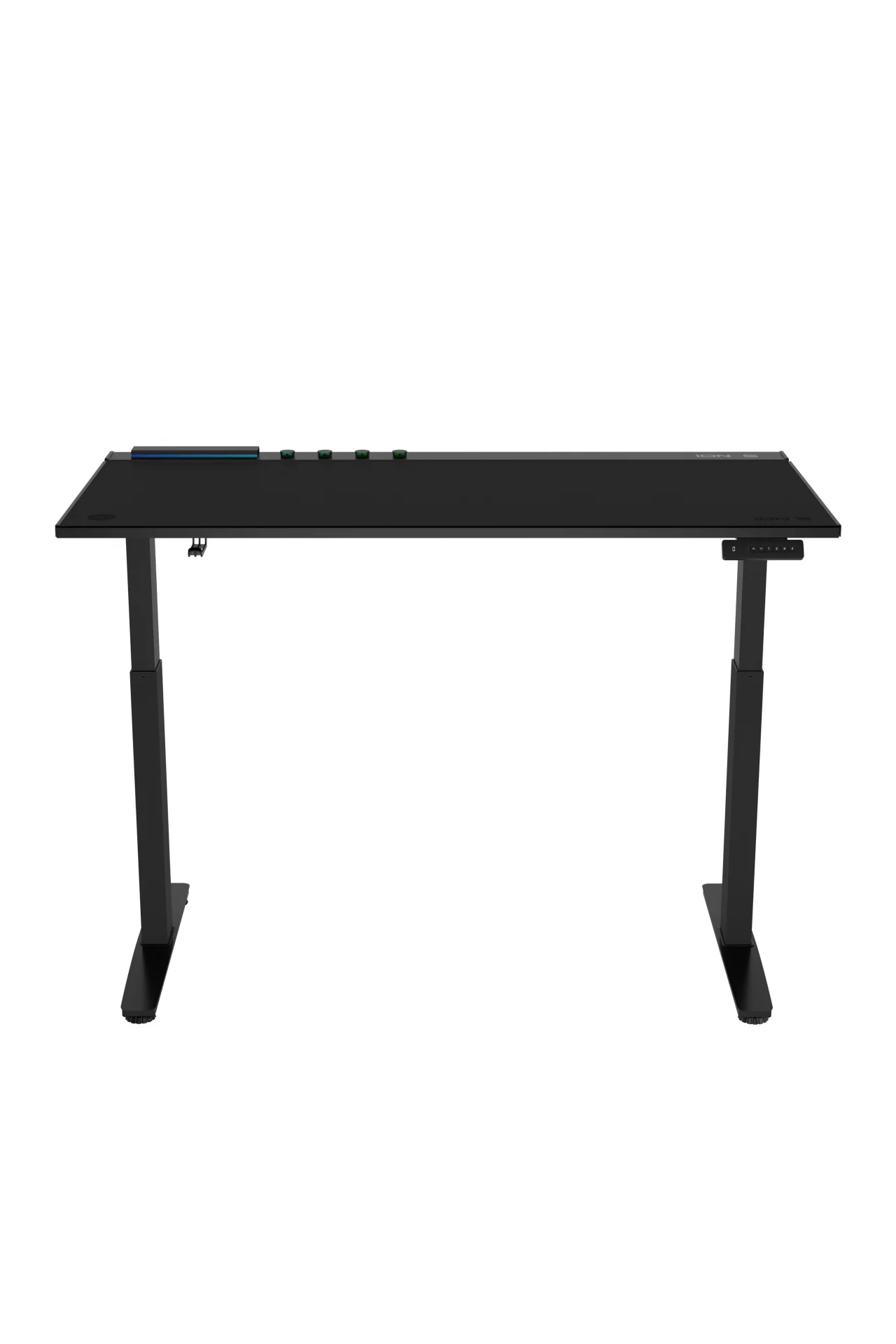 ION S Çift Motorlu Yükseklik Ayarlı RGB 140x70 Siyah Renk Çalışma ve Oyuncu Masası
