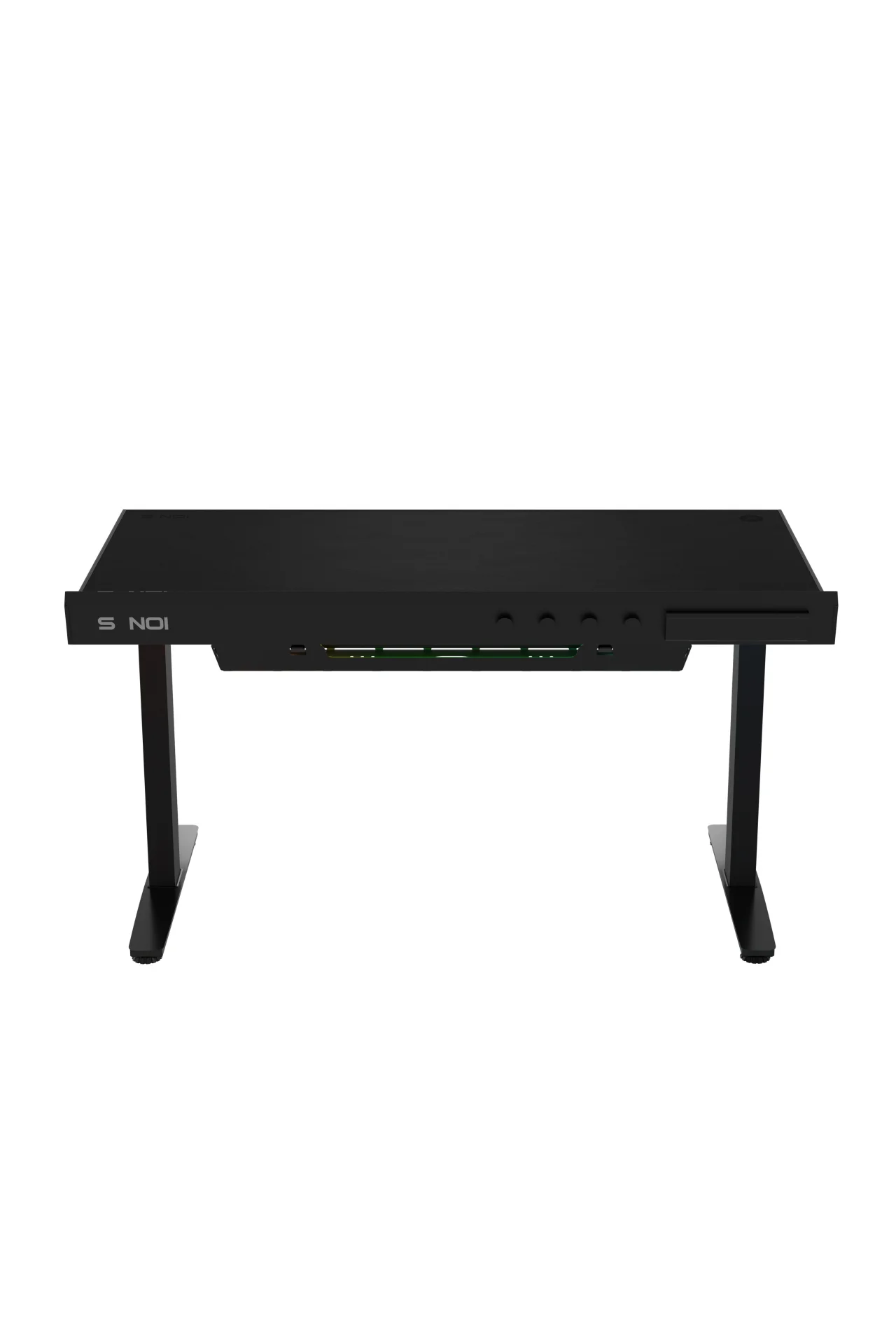 ION S Çift Motorlu Yükseklik Ayarlı RGB 140x70 Siyah Renk Çalışma ve Oyuncu Masası