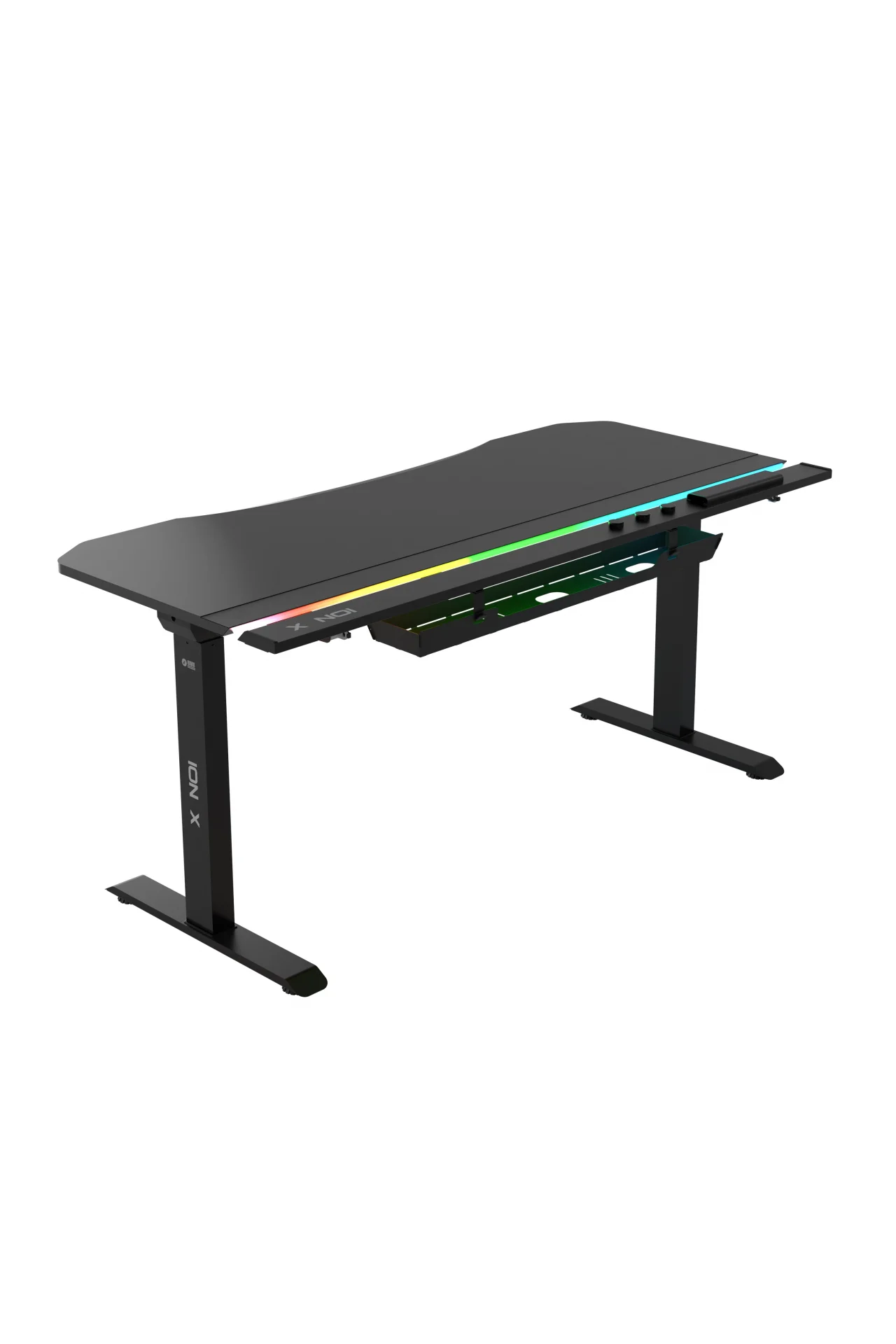 ION X Çift Motorlu Yükseklik Ayarlı RGB 160x80 Siyah Renk Çalışma ve Oyuncu Masası