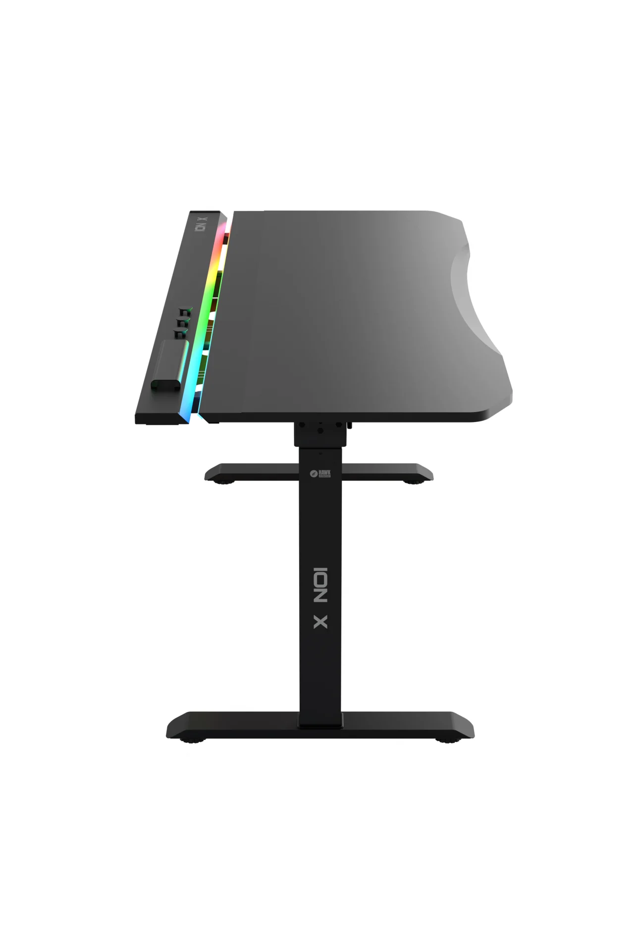 ION X Çift Motorlu Yükseklik Ayarlı RGB 160x80 Siyah Renk Çalışma ve Oyuncu Masası