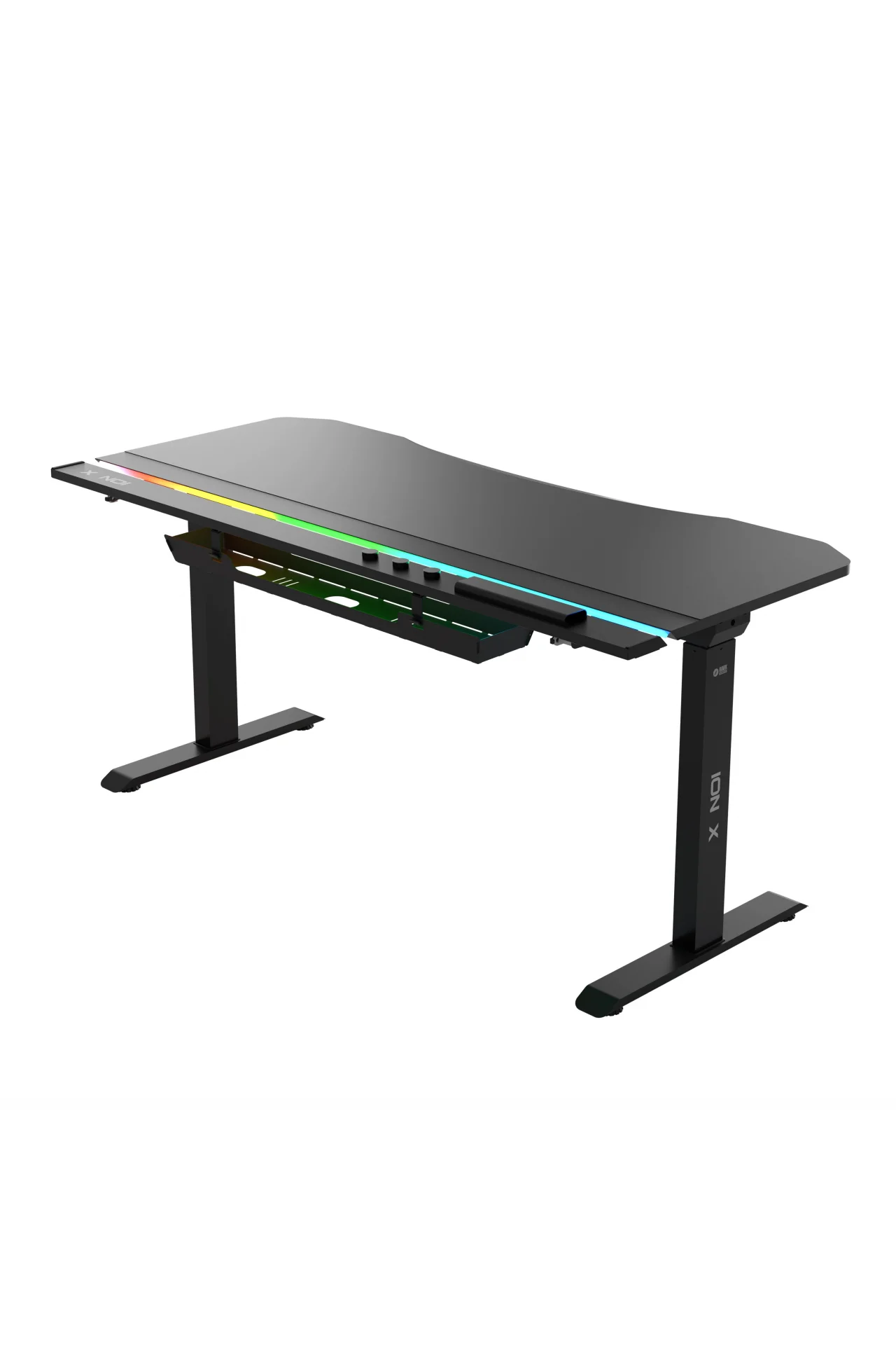 ION X Çift Motorlu Yükseklik Ayarlı RGB 160x80 Siyah Renk Çalışma ve Oyuncu Masası
