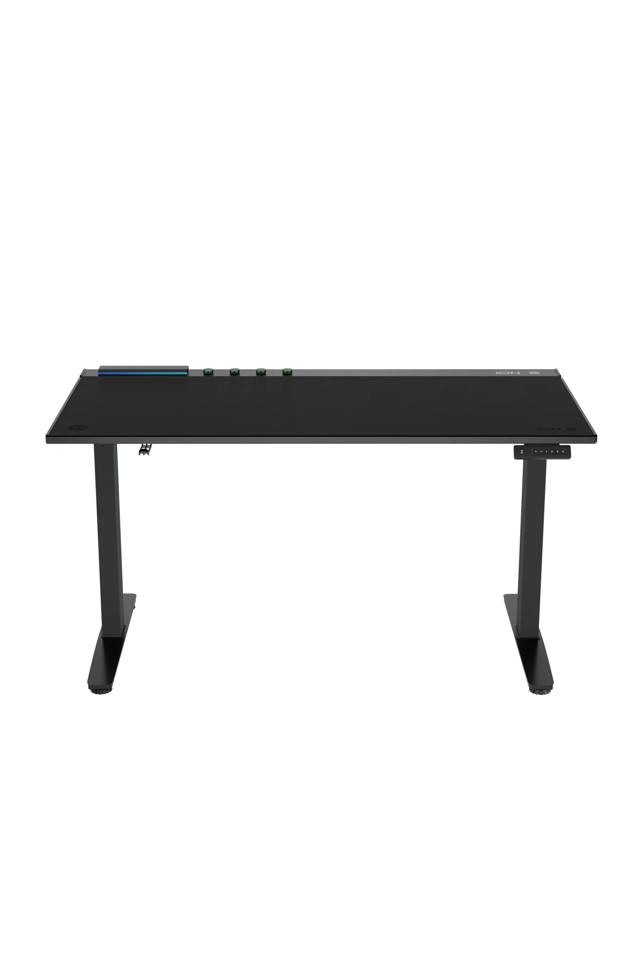 ION S Çift Motorlu Yükseklik Ayarlı RGB 140x70 Siyah Renk Çalışma ve Oyuncu Masası