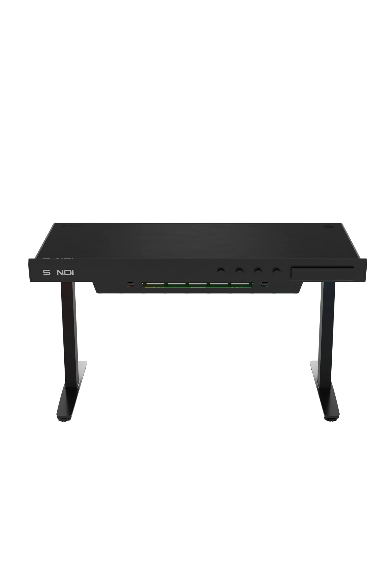 ION S Çift Motorlu Yükseklik Ayarlı RGB 140x70 Siyah Renk Çalışma ve Oyuncu Masası