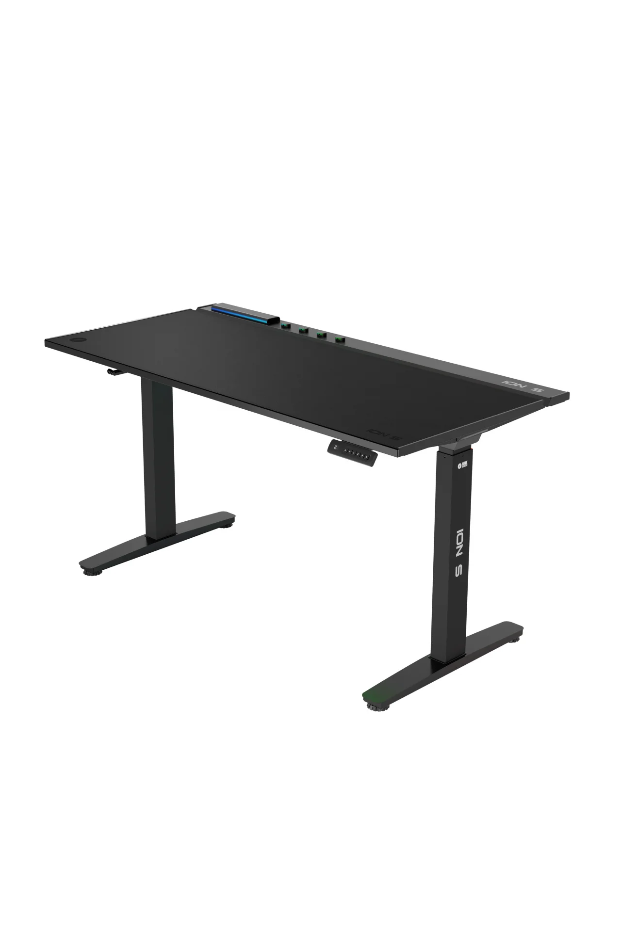 ION S Çift Motorlu Yükseklik Ayarlı RGB 140x70 Siyah Renk Çalışma ve Oyuncu Masası