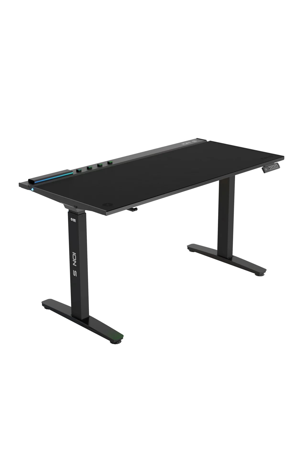 ION S Çift Motorlu Yükseklik Ayarlı RGB 140x70 Siyah Renk Çalışma ve Oyuncu Masası