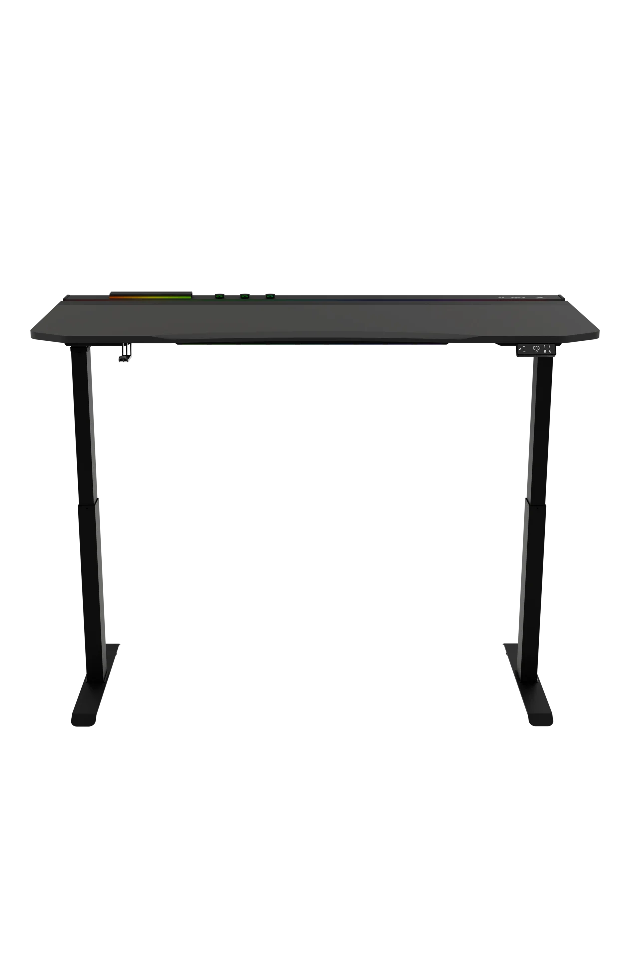 ION X Çift Motorlu Yükseklik Ayarlı RGB 160x80 Siyah Renk Çalışma ve Oyuncu Masası