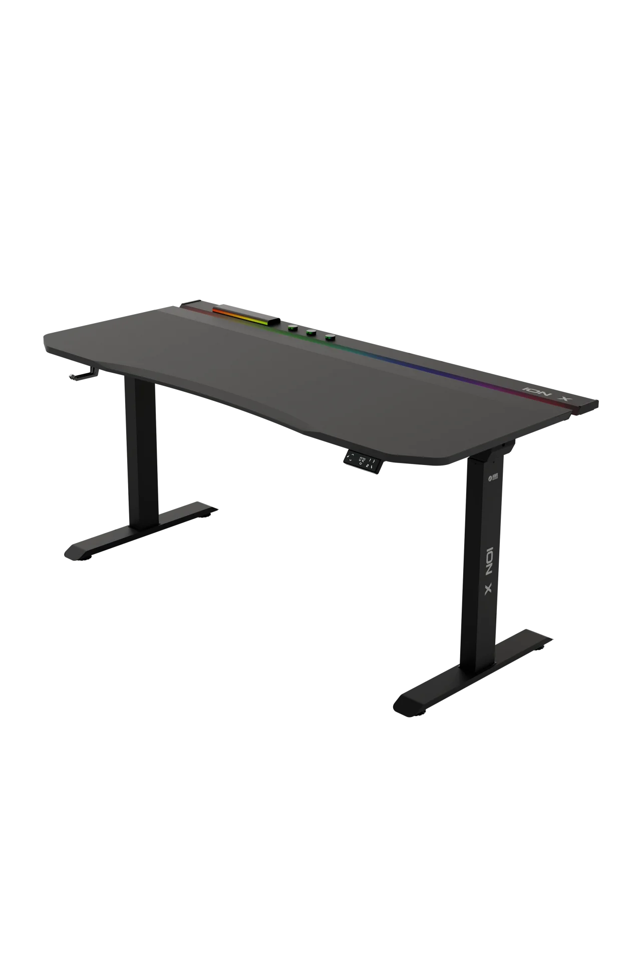 ION X Çift Motorlu Yükseklik Ayarlı RGB 160x80 Siyah Renk Çalışma ve Oyuncu Masası