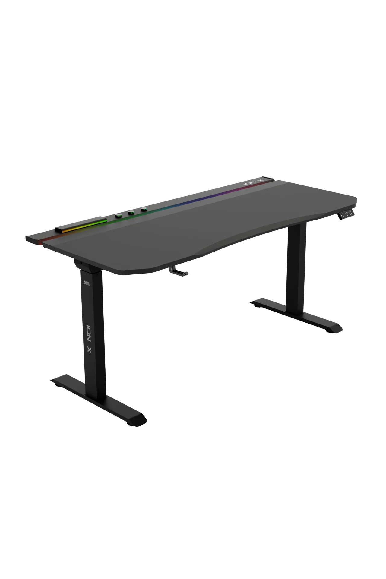 ION X Çift Motorlu Yükseklik Ayarlı RGB 160x80 Siyah Renk Çalışma ve Oyuncu Masası