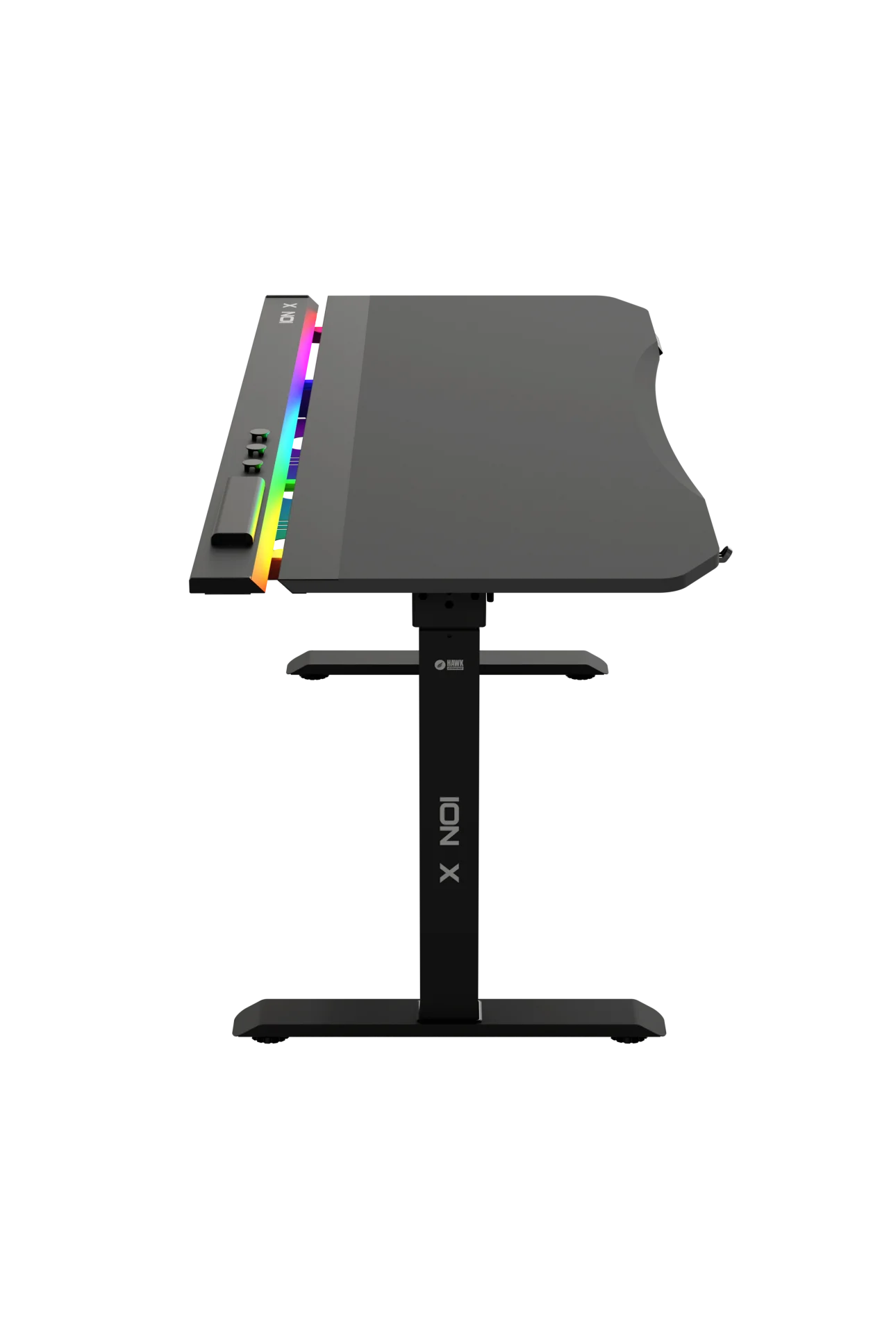 ION X Çift Motorlu Yükseklik Ayarlı RGB 160x80 Siyah Renk Çalışma ve Oyuncu Masası