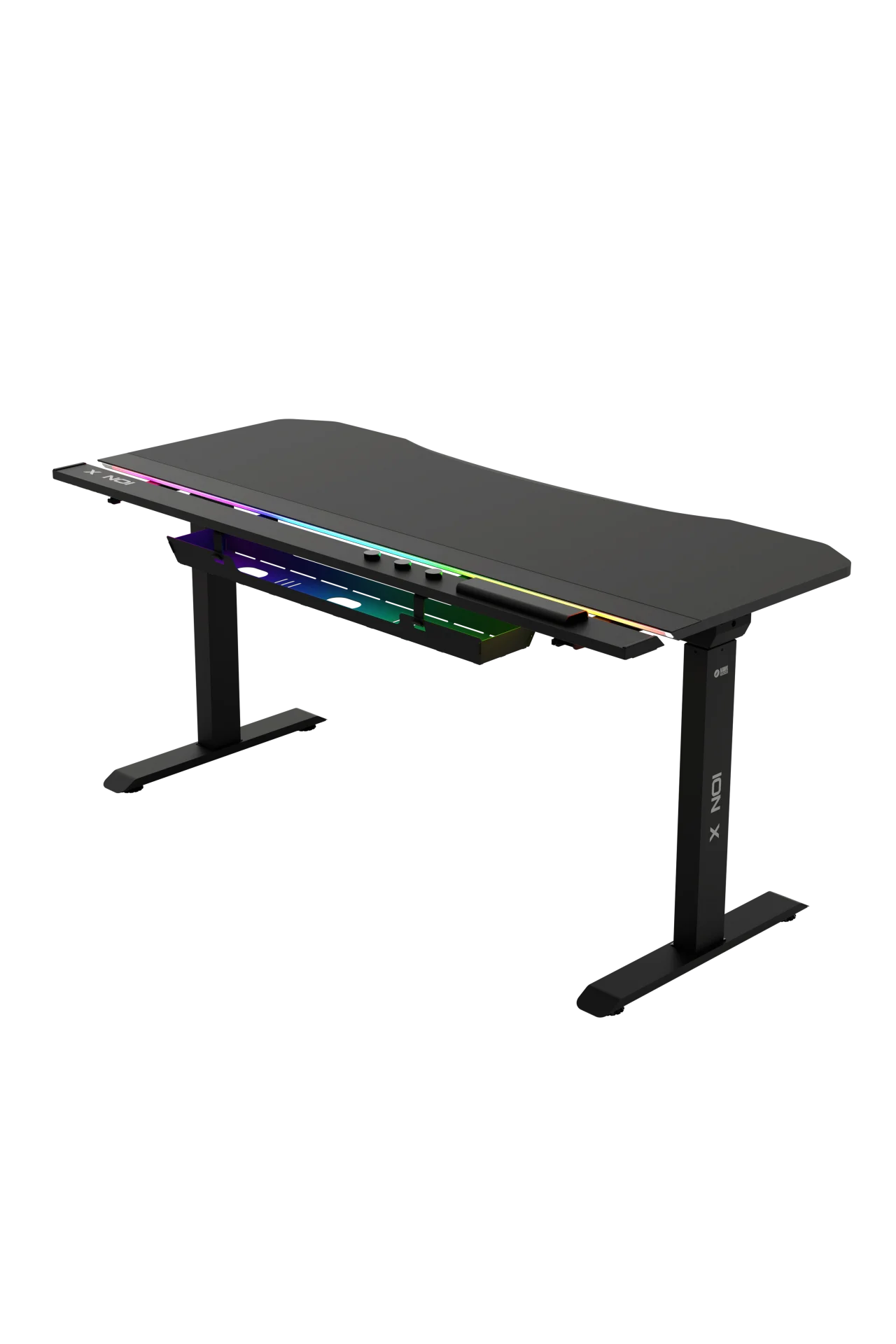 ION X Çift Motorlu Yükseklik Ayarlı RGB 160x80 Siyah Renk Çalışma ve Oyuncu Masası